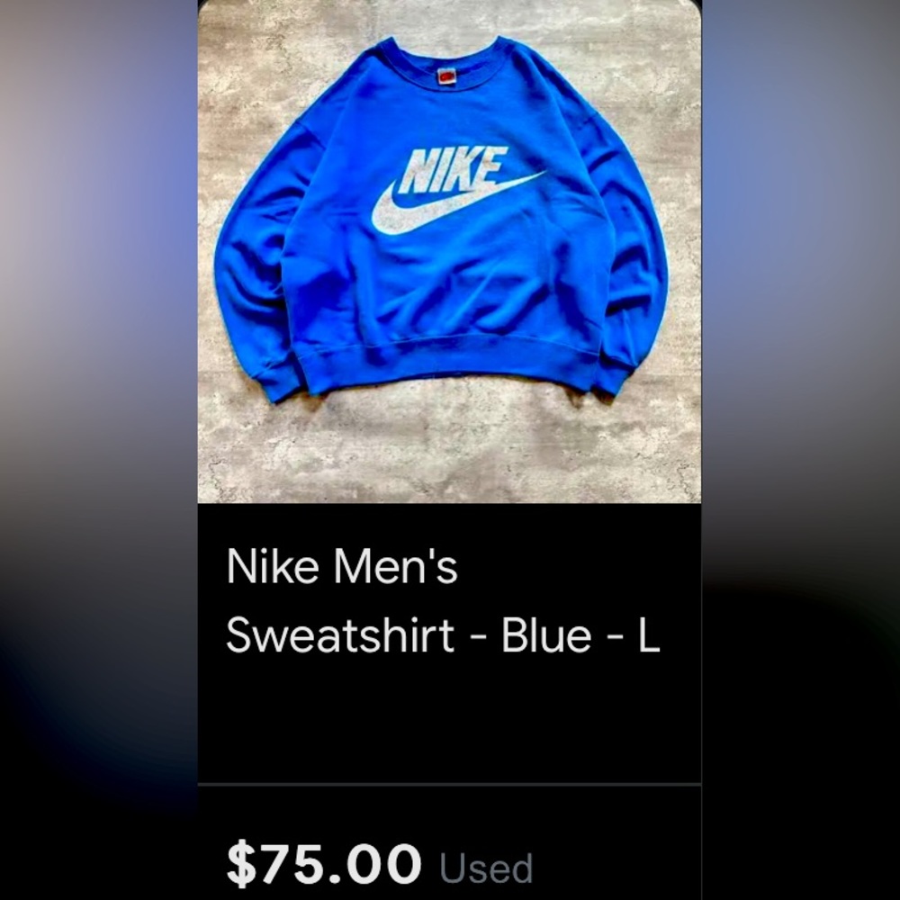 Blue Nike crew neck
